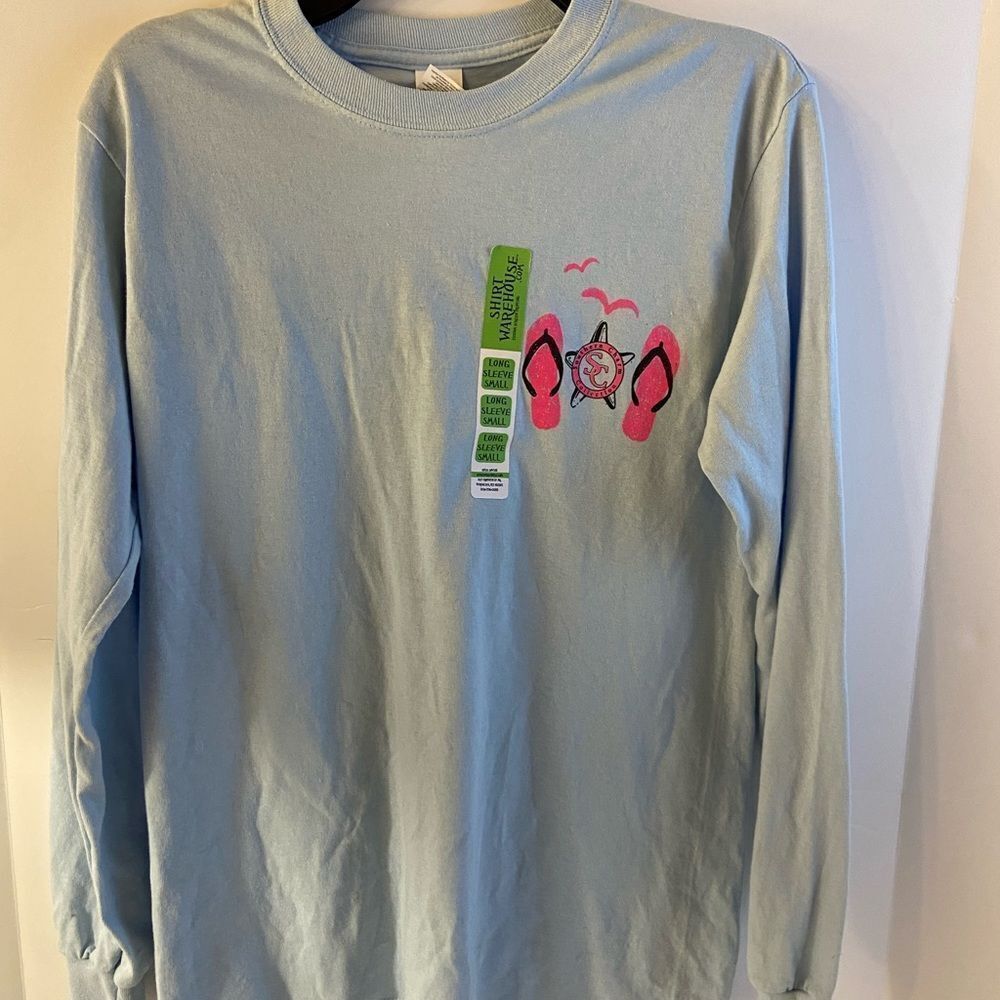 New Southern Charm “Life is better than flip flops” small Ls blue